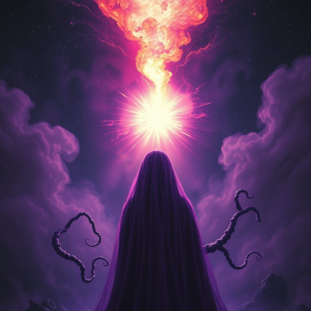 Eldritch Woman Witnesses Lovecraftian Supernova