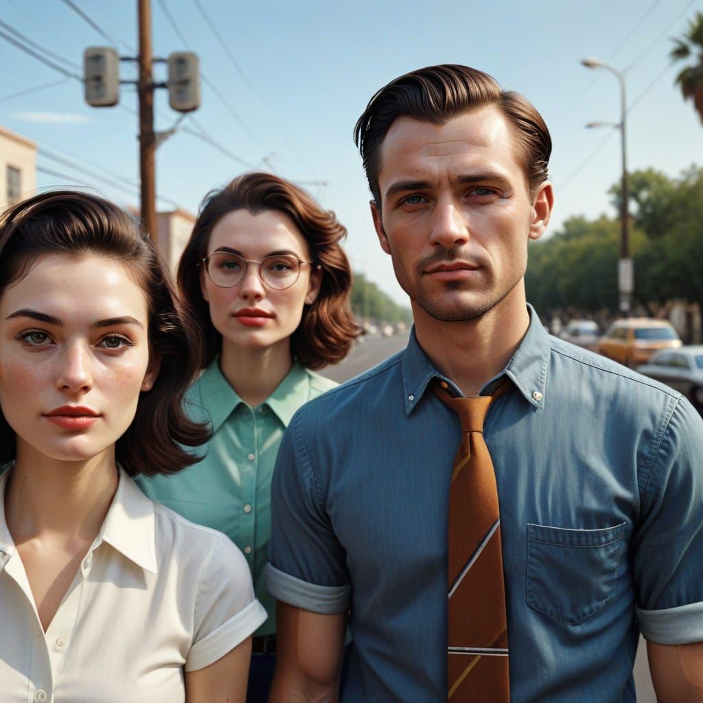 Stunning Photorealistic Portraits in Various Retro Styles