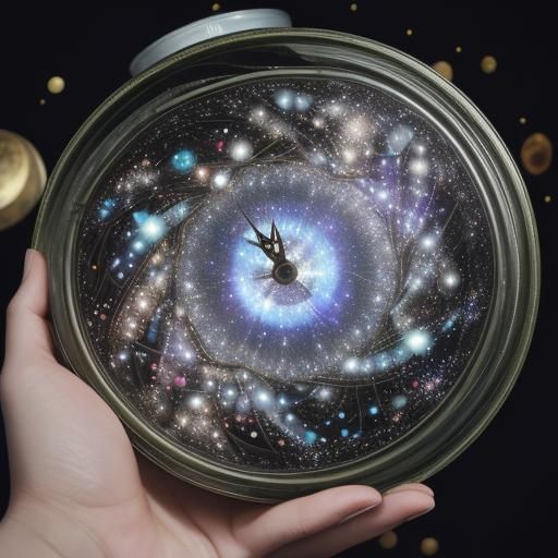 Stars Emerge from Can with Astral Symbols