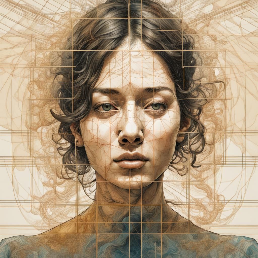 Justice Personified: A Vibrant Digital Ink Portrait