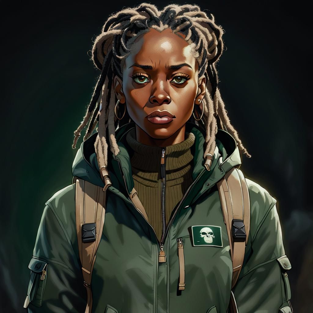 Detailed Dark Fantasy Portrait of Young Woman