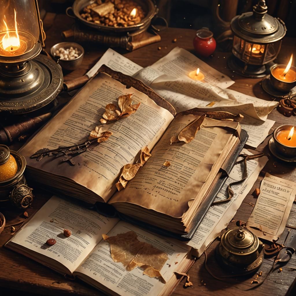 Food on Multiplication Table in Fantasy Style