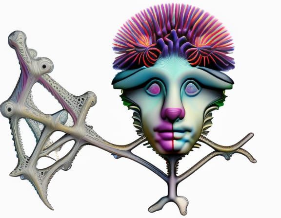 Celtic Fractal Art with Zodiac and Skeletal Elements