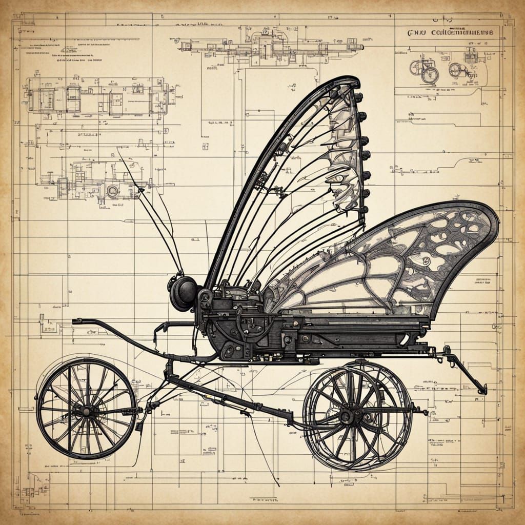 Butterfly Carriage Blueprint Schematic