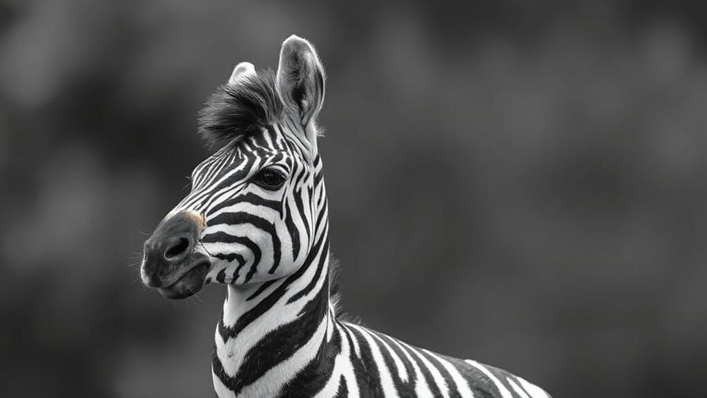Elegant Zebra Bird in Striking Black and White