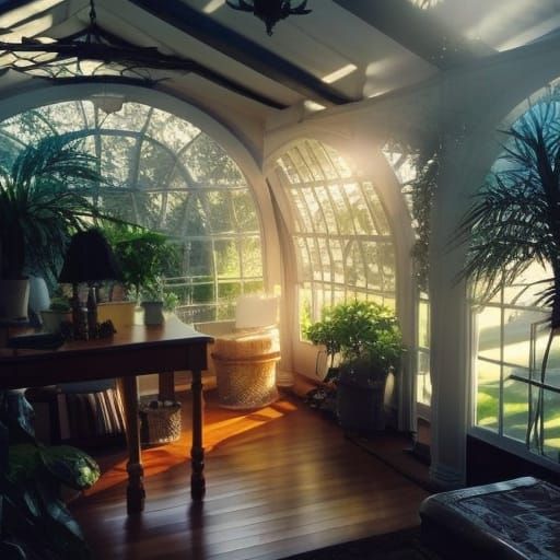Beautiful and Mysterious Sun Room Interior
