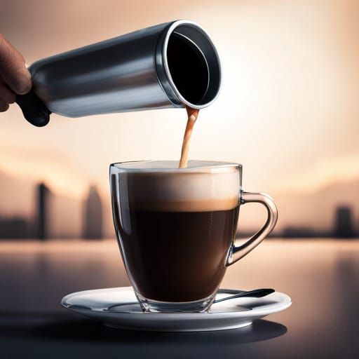 Pouring Coffee into Cup Artstation Photo