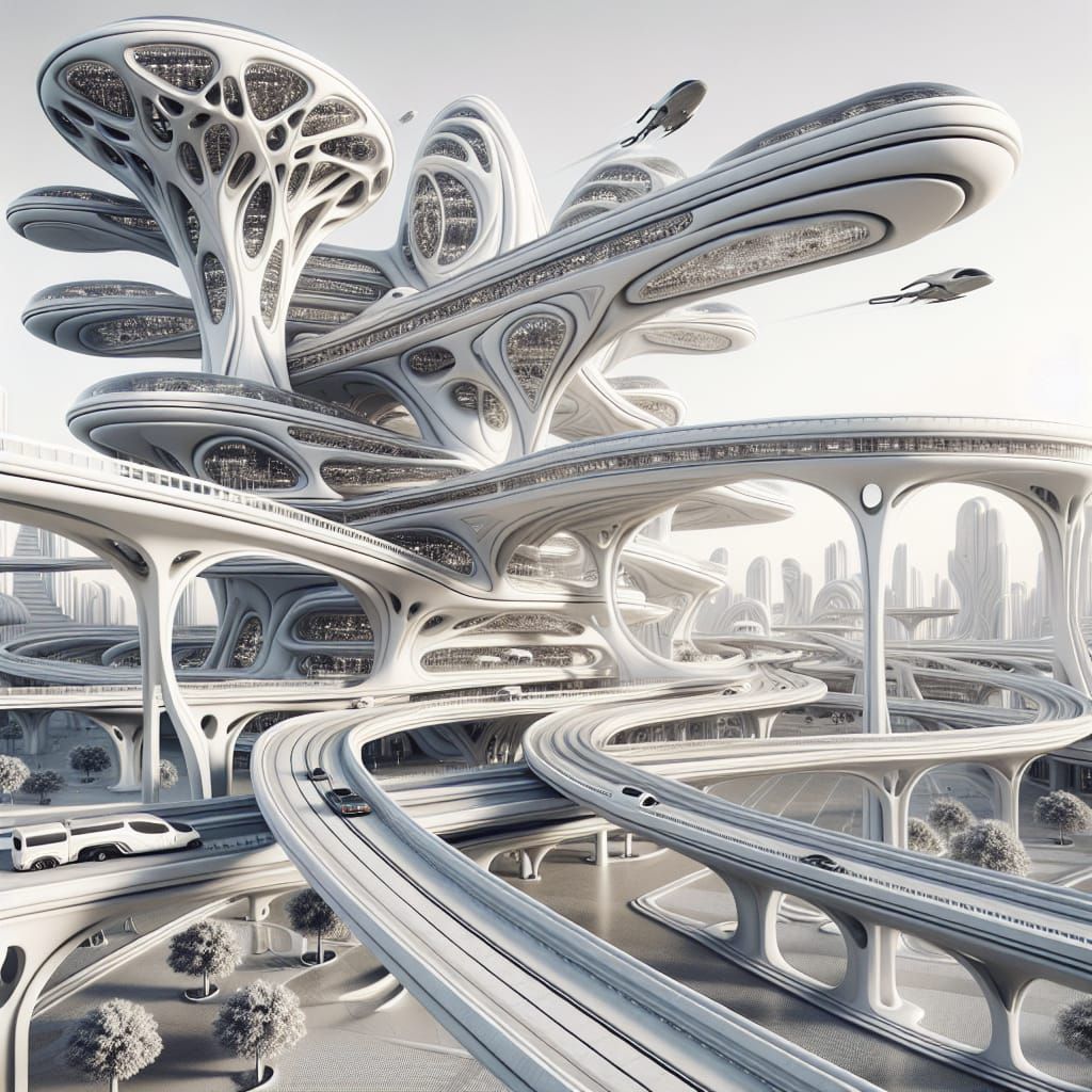 Futuristic Cityscape Inspired by Organic Architecture
