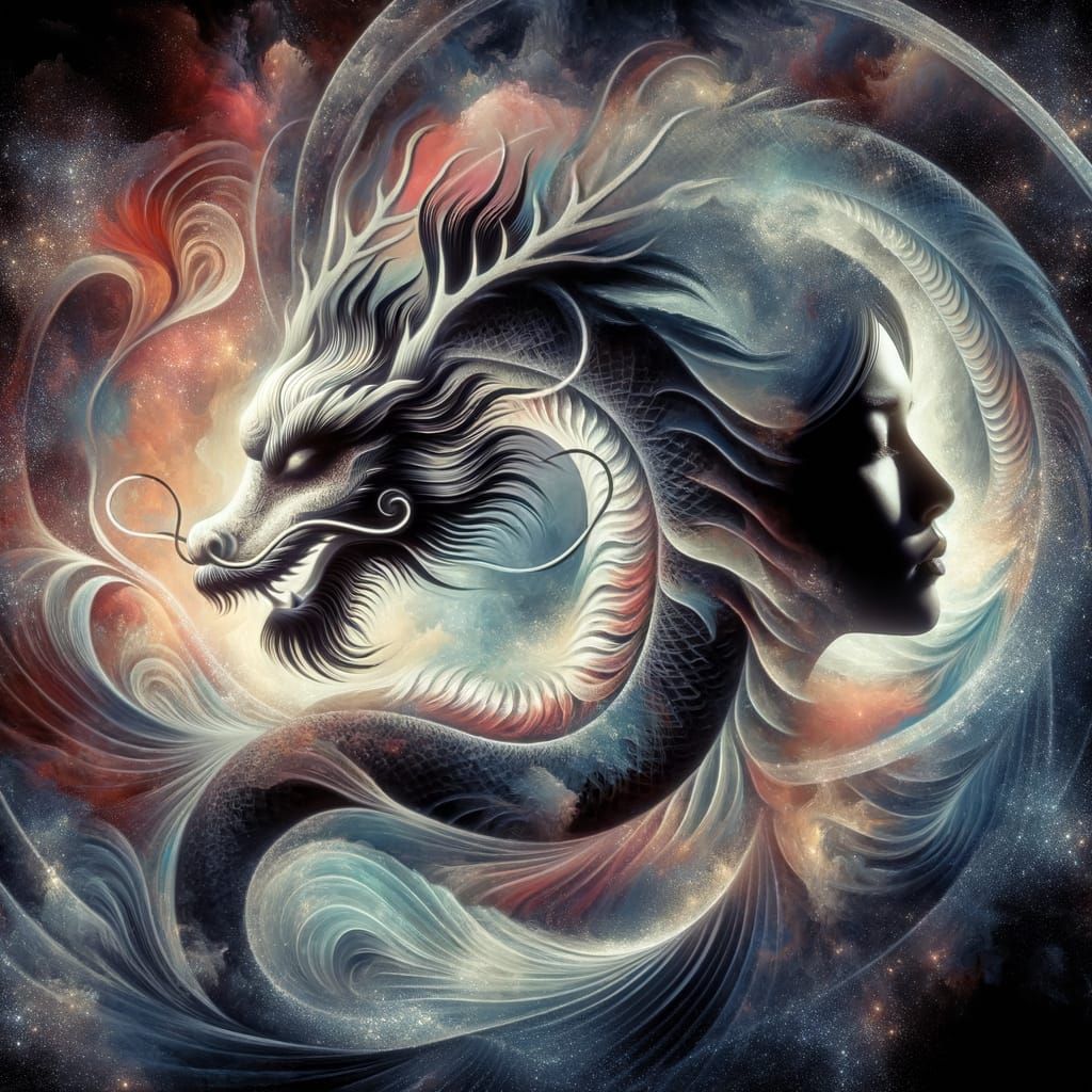 Ethereal Dragon Goddess Unveils Mystical Balance