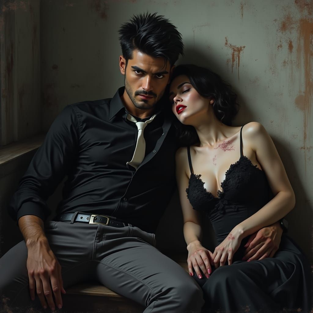 Spanish Man in Moody Arthouse Setting