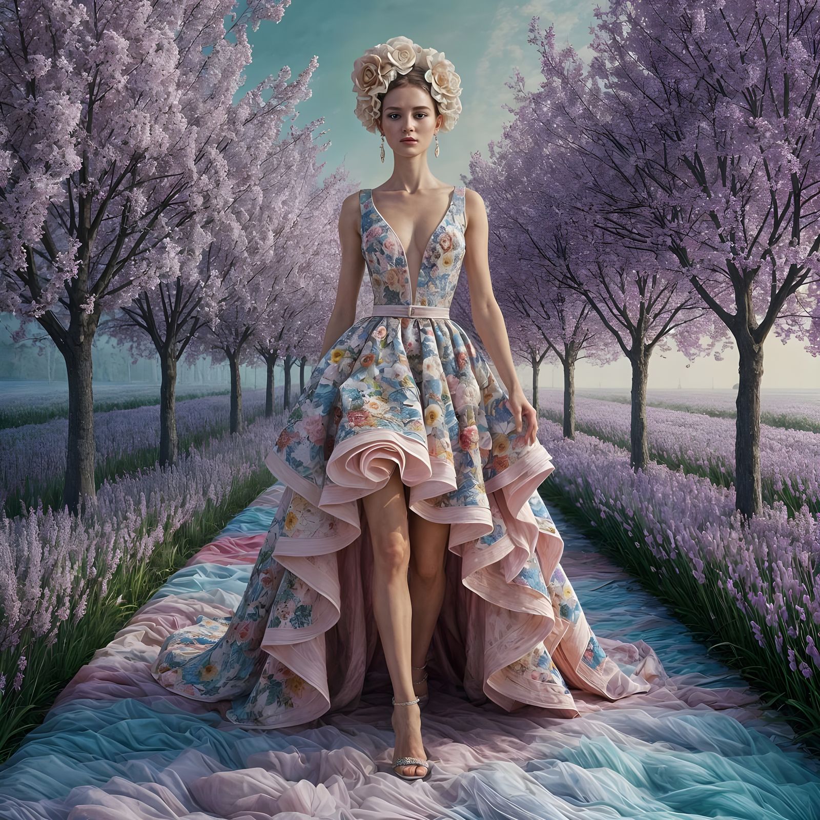 Ethereal Spring Fashionista on Smokey Cloud Runway