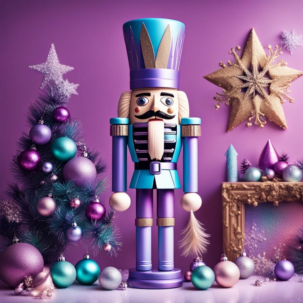 Pastel Punk Nutcrackers with Christmas Tree: Splash Art