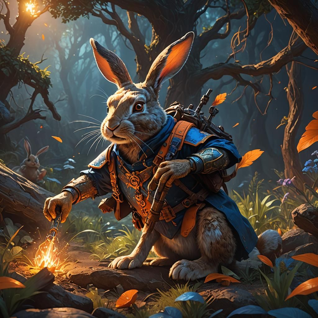 Rabbit's Rescue: Fantastical Art in Unreal Engine 5 Style