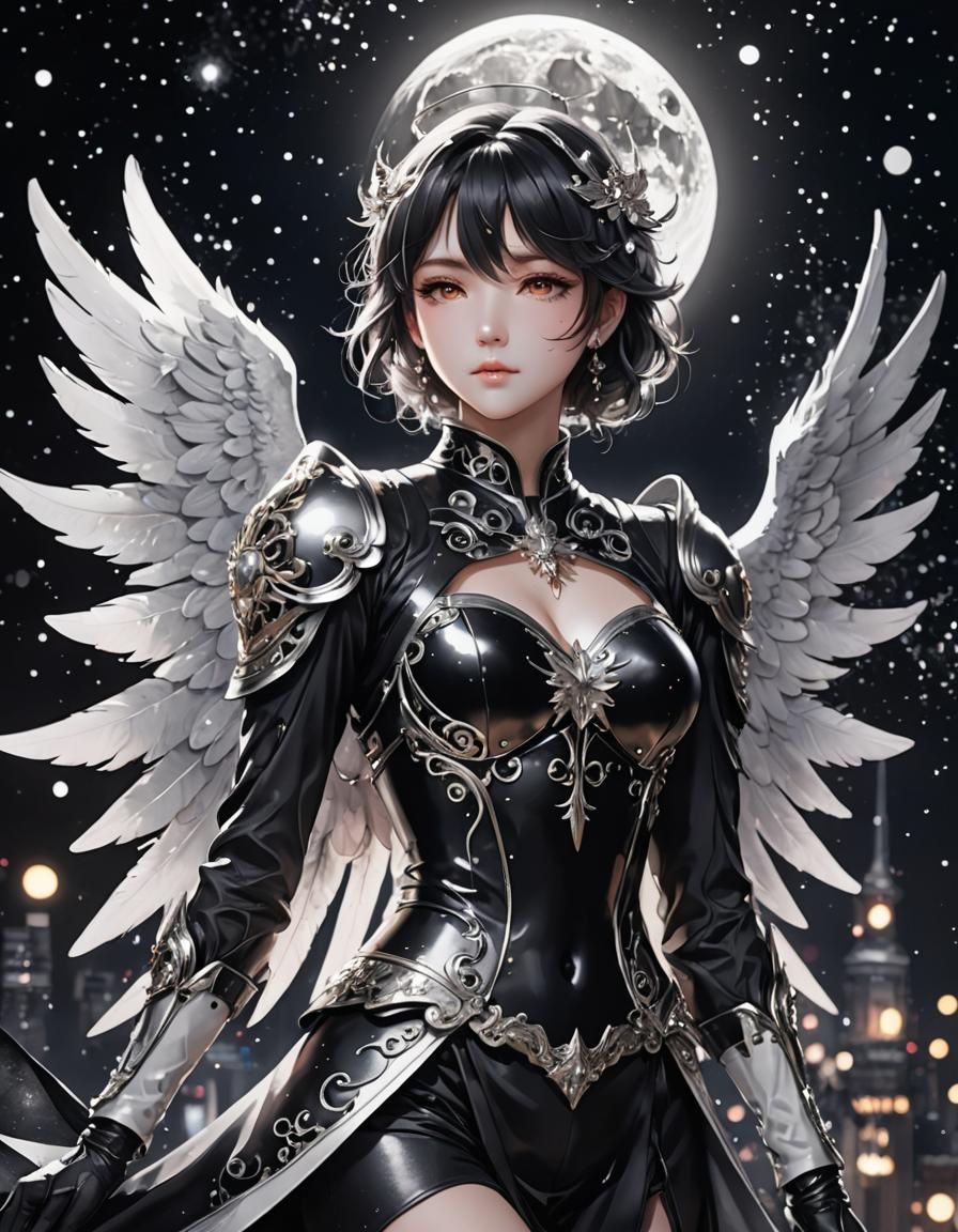 High Contrast Angel in Lava Ballroom Suit