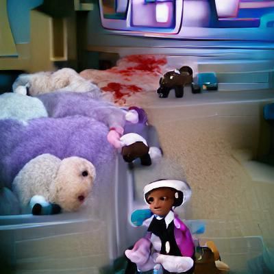 Doc McStuffins in Film Noir Black Death Morgue