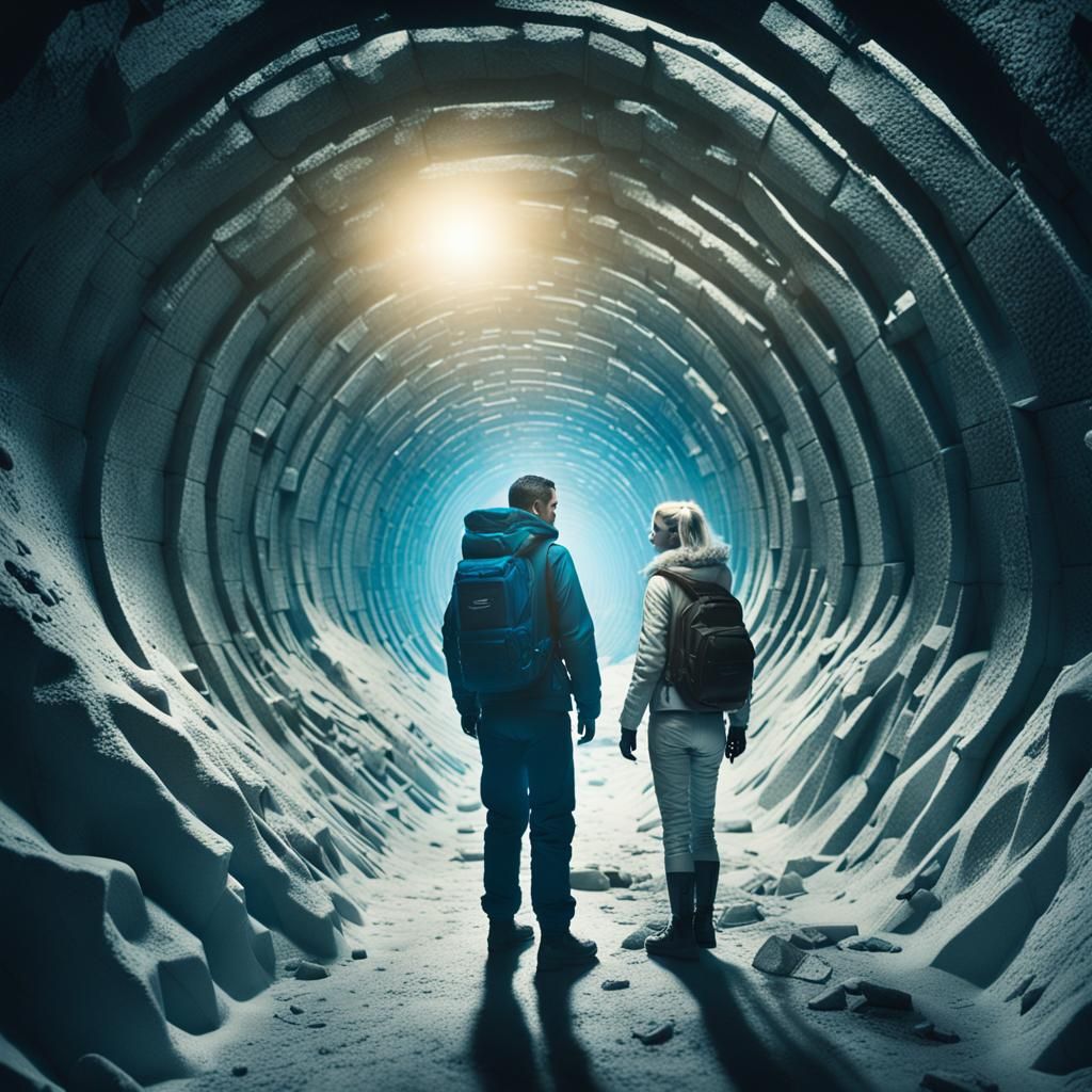 Lovecraft and Space Girl Explore Antarctic Structure