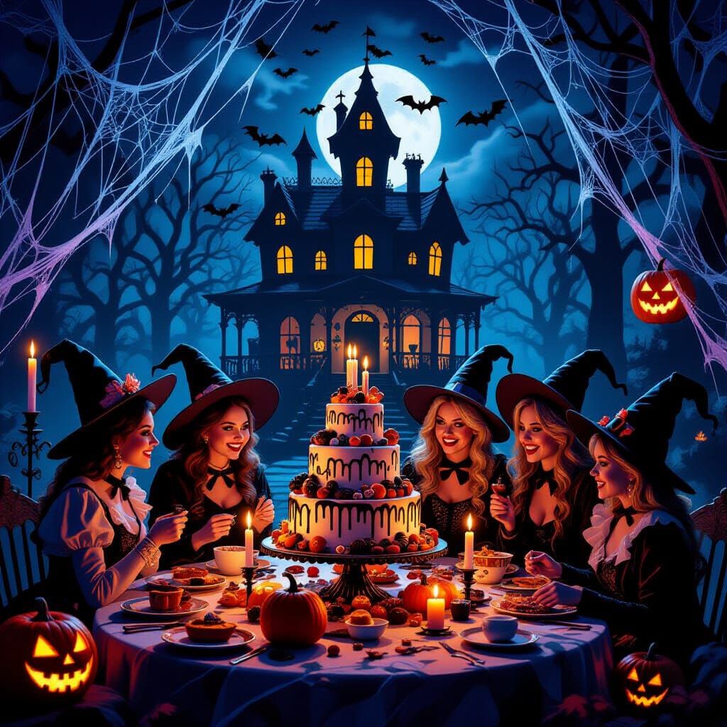 Spooky Birthday Party with Haunted Mansion Cake