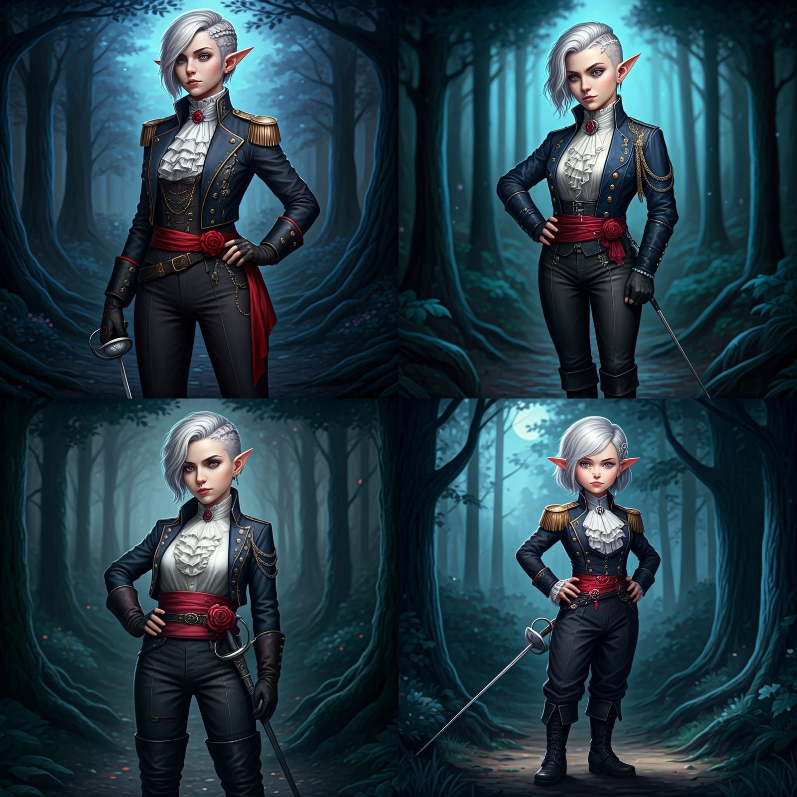 Elven Fencer in Twilight Forest