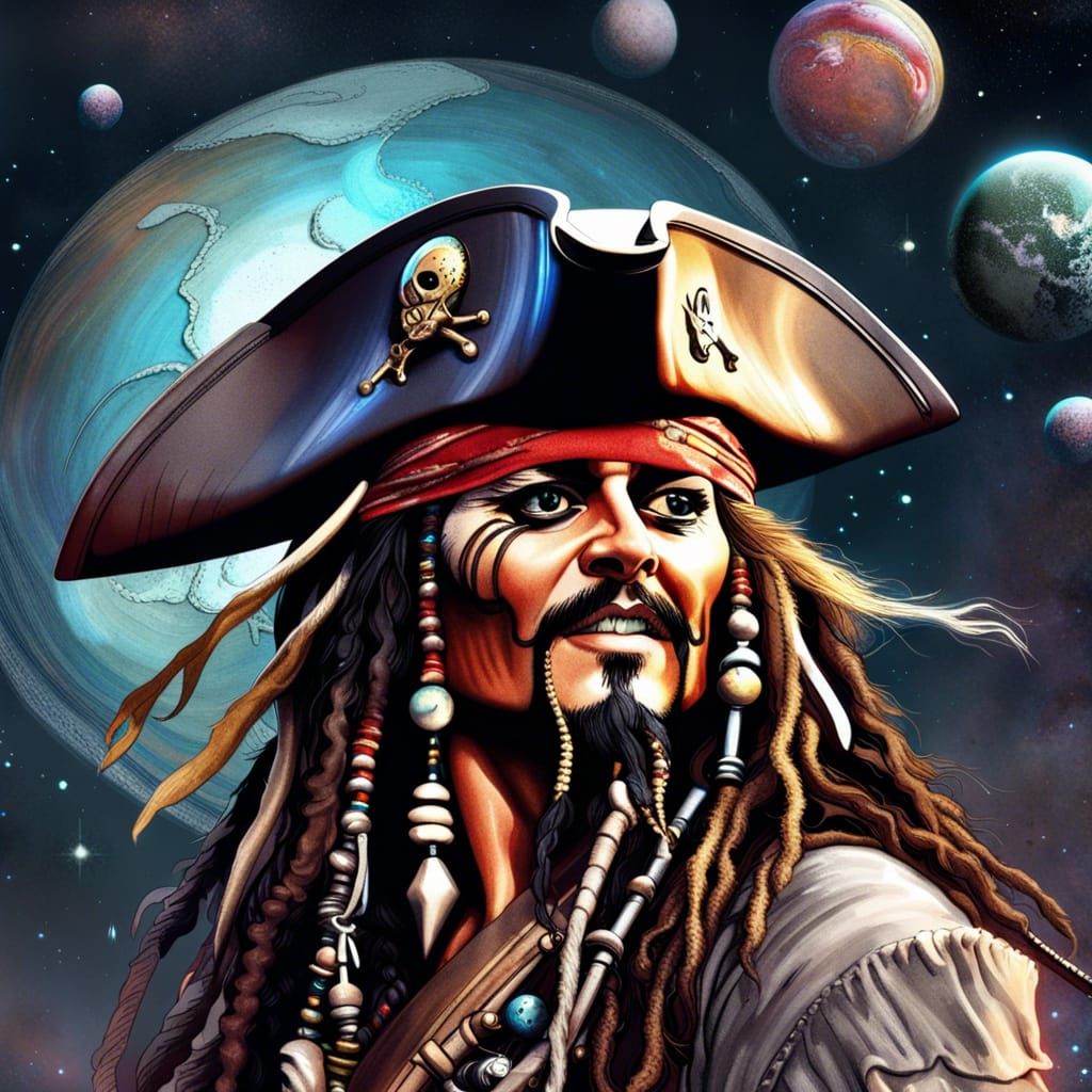 Captain Jack Sparrow on the Moon: Cosmic Encounter