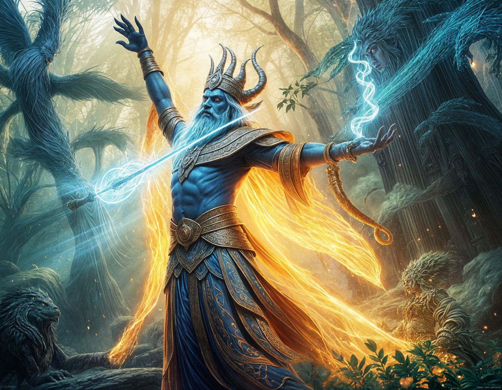 Wizard Vishnu Generated by AI