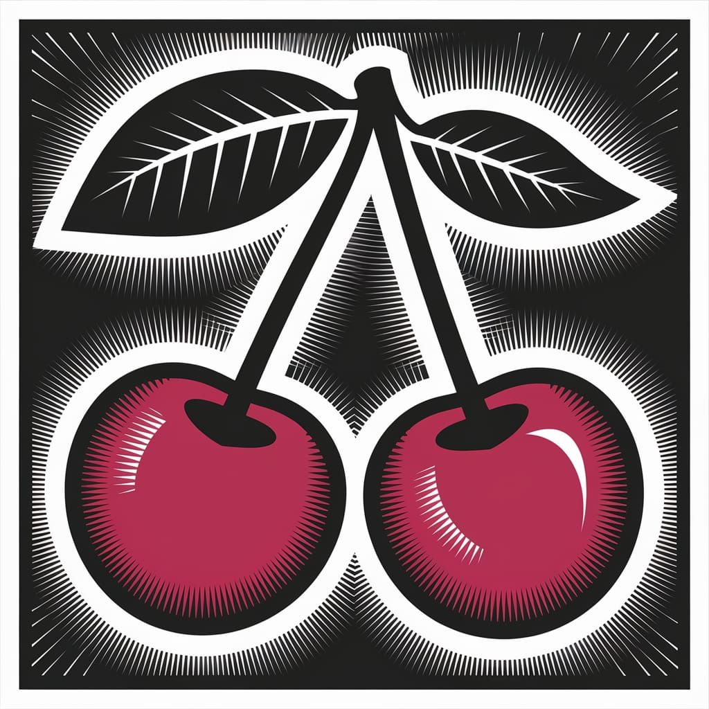 Abstract Vermilion Frosty Texture in Brutalist Style