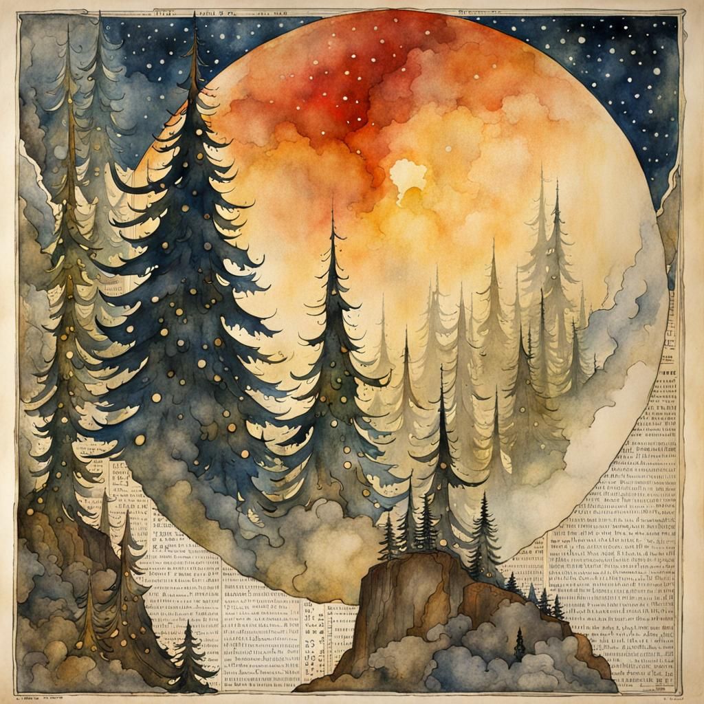 Double Exposure: Joyful Newspaper Art in Watercolor