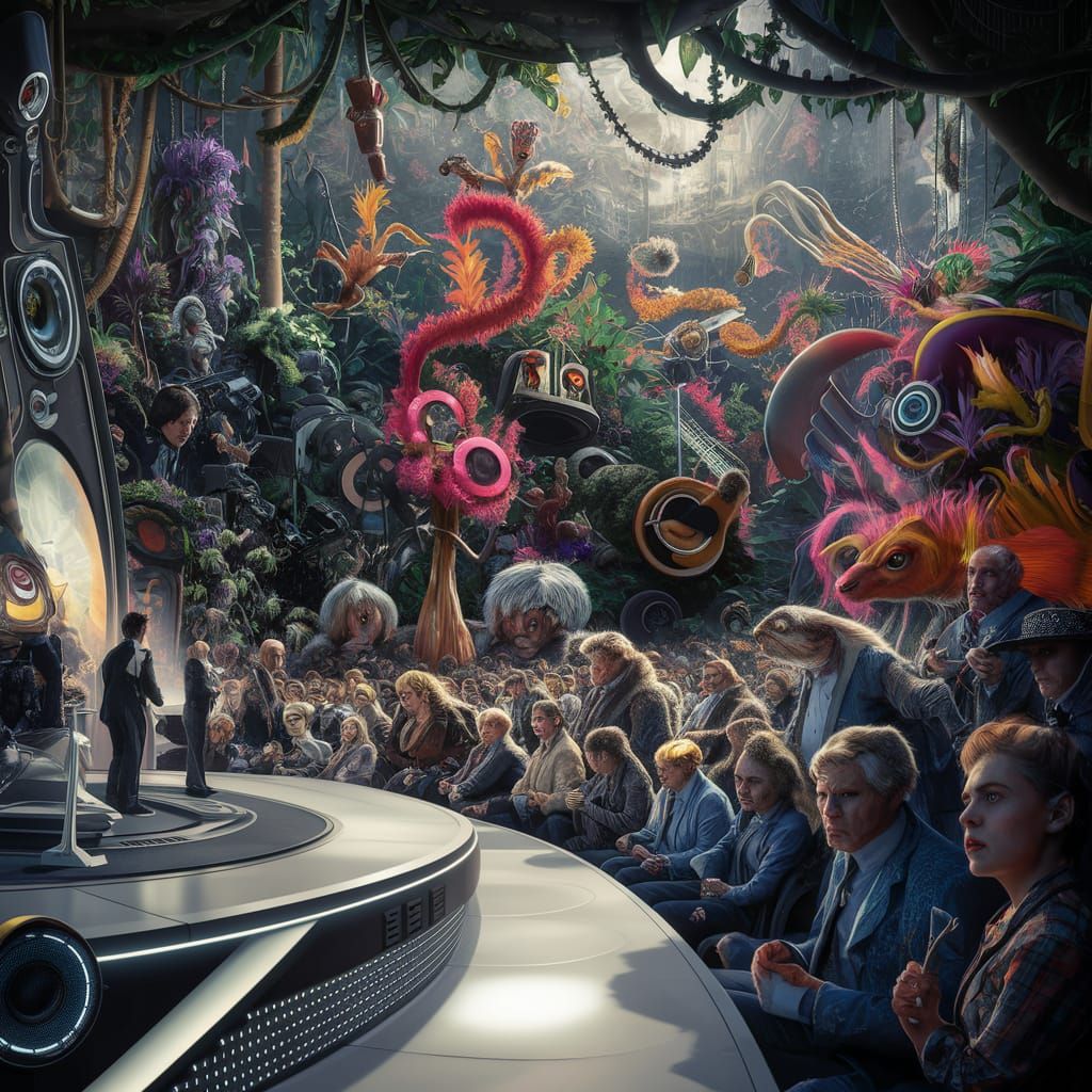 Fantastical Jungle of Pop Music in Vibrant 8K Matte Painting