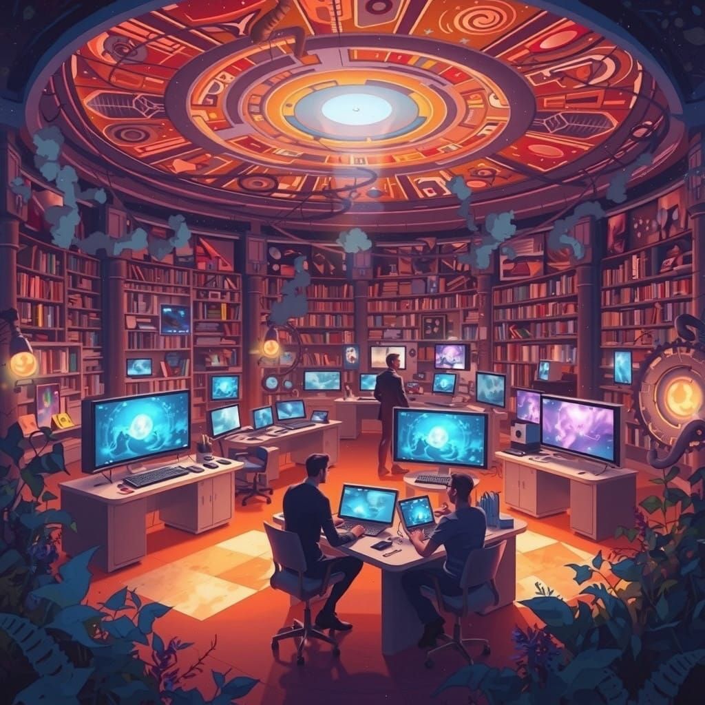 Artbreeder allows users to "breed" images together, combining their features. This creates a natural collaborative proce...