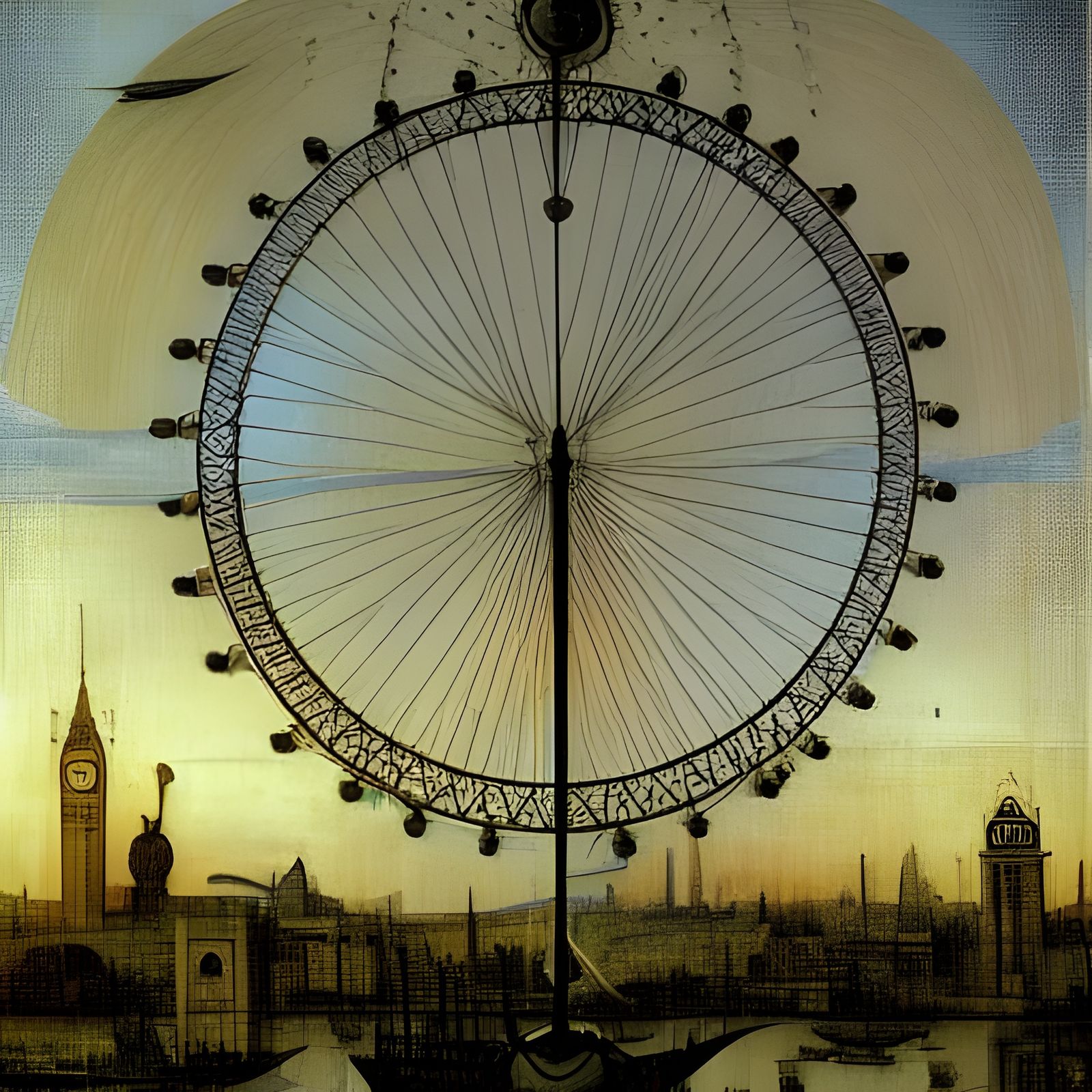 London Eye in Hieronymus Bosch Style