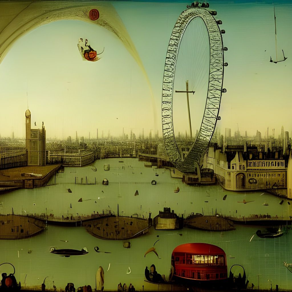 London Eye in the Style of Hieronymus Bosch