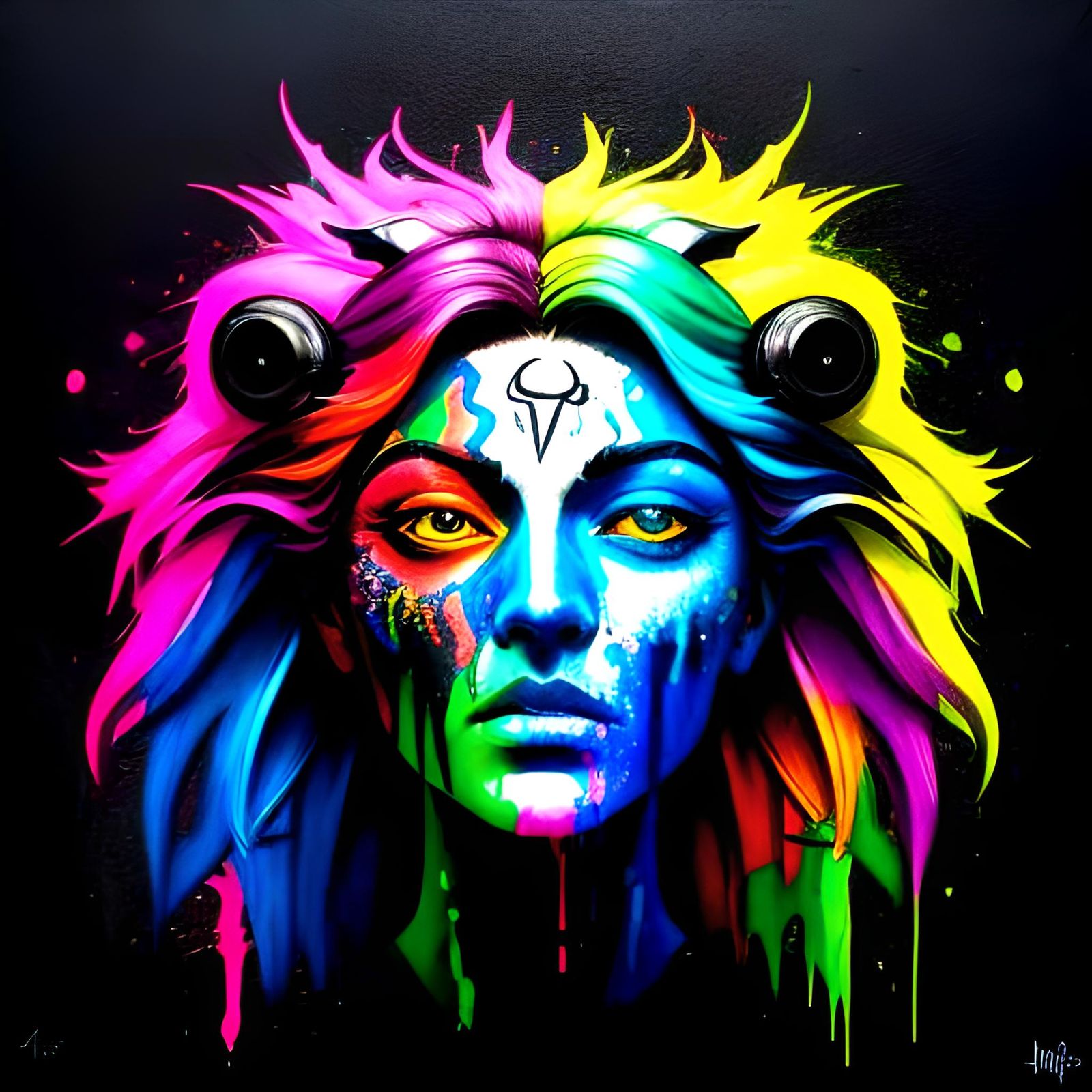 Ying Yang Dream: Colorful Graffiti Street Art