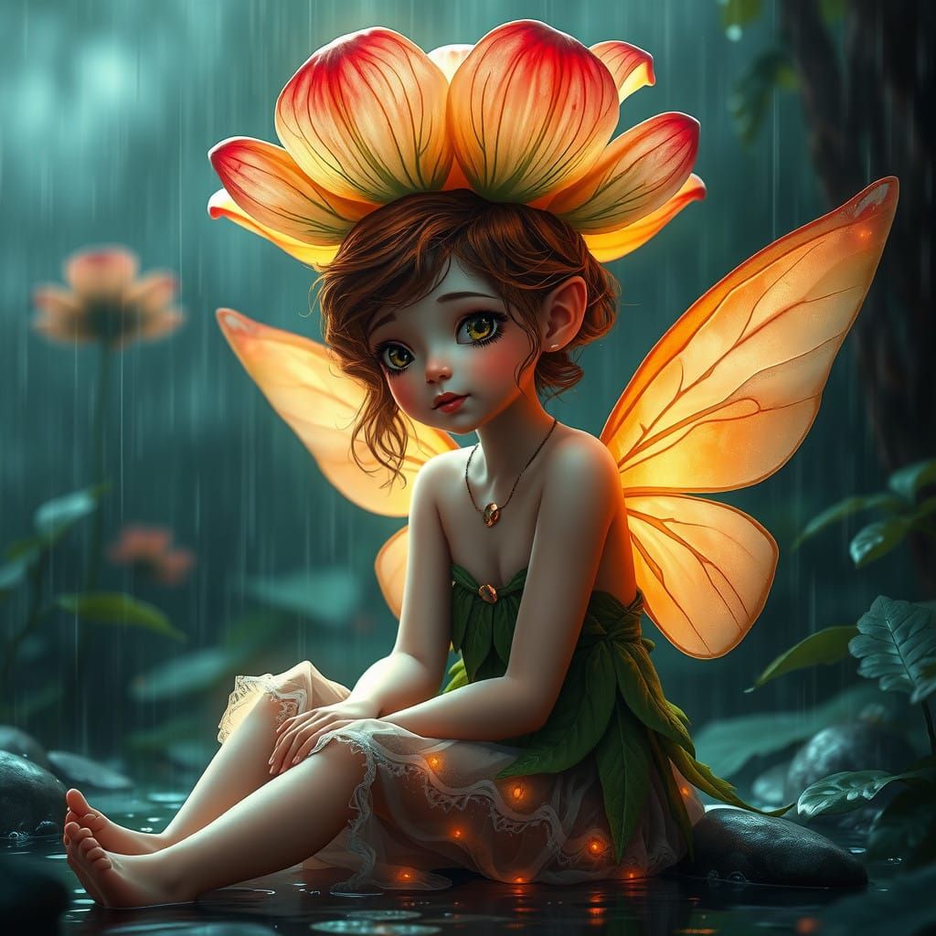 Enchanting Fairy in Art Nouveau Style