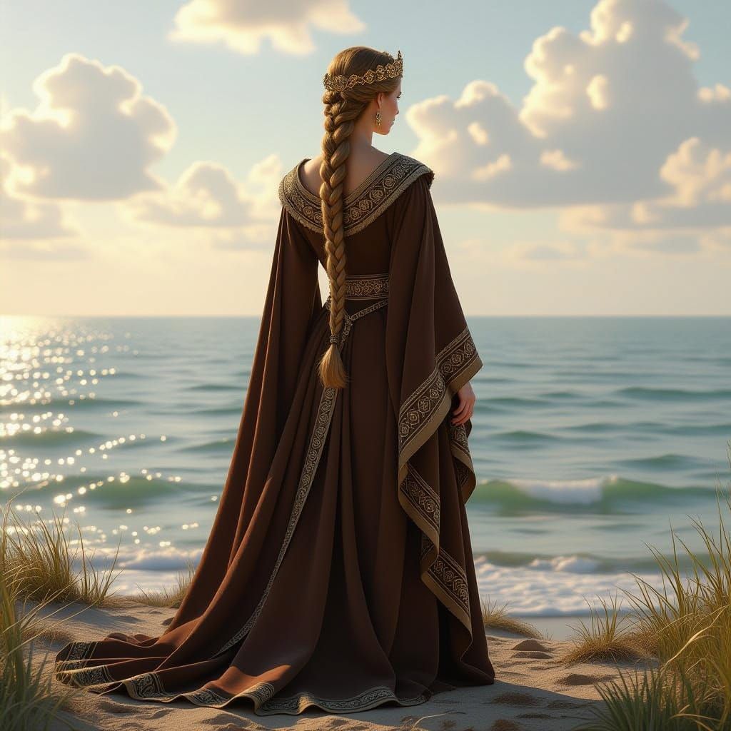 Wurdiz: Germanic Fate Goddess in Bronze Circlet