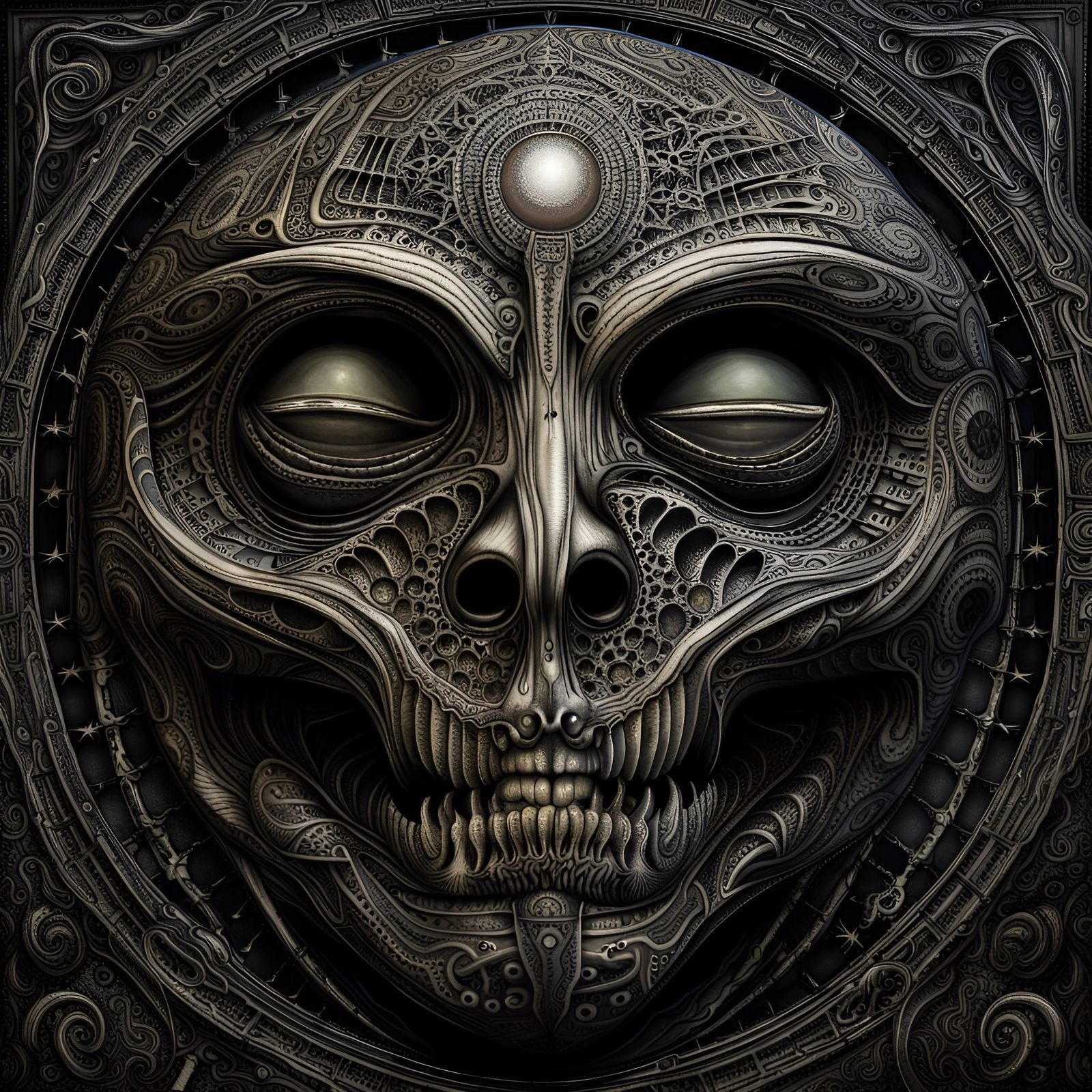 Giger-esque Star Map of Screaming Faces