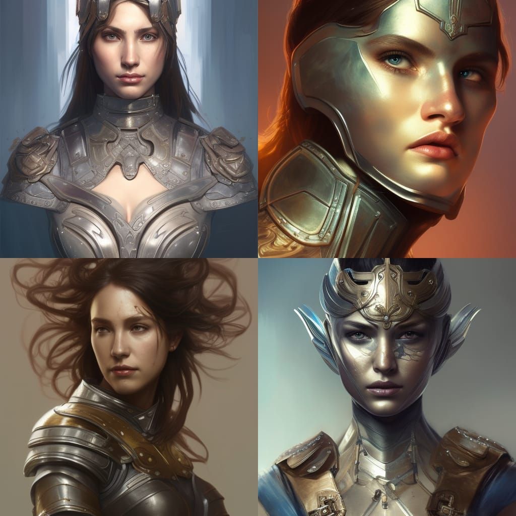 Woman in Leather Armor Portrait