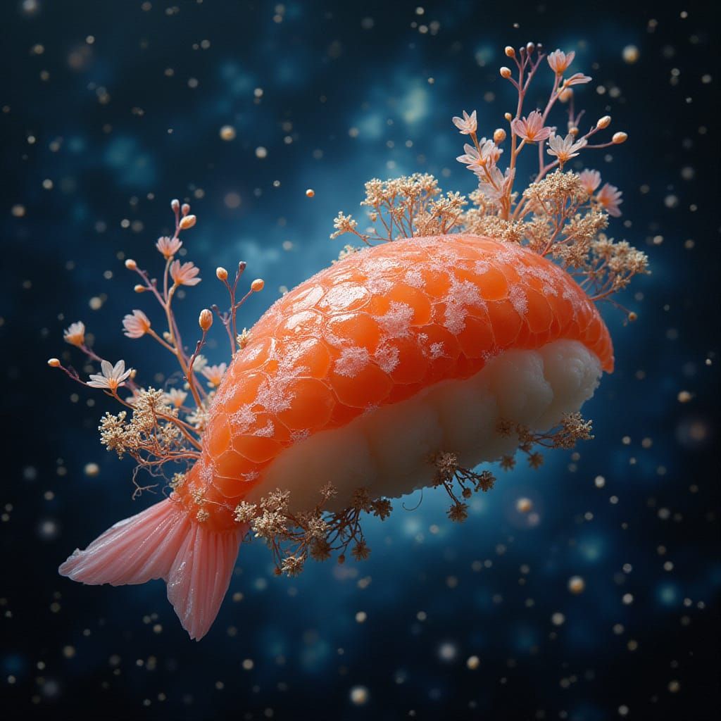Cosmic Sushi Roll in Nebula: Dutch Masters Style