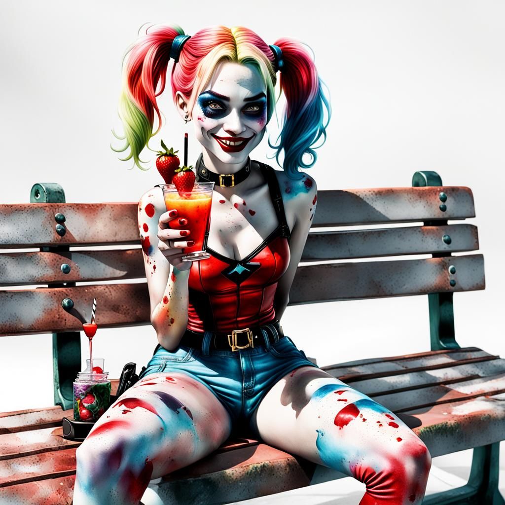 Harley Quinn Heatwave: Hyperrealistic Film Photography