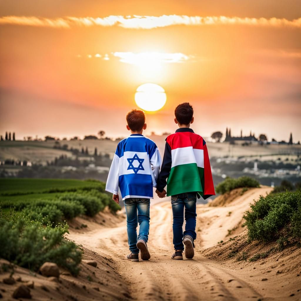 Symbolic Image of Israeli and Palestinian Unity
