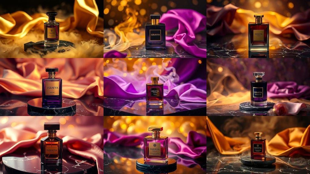 Luxurious Perfume Bottle in Cinematic Studio Setting