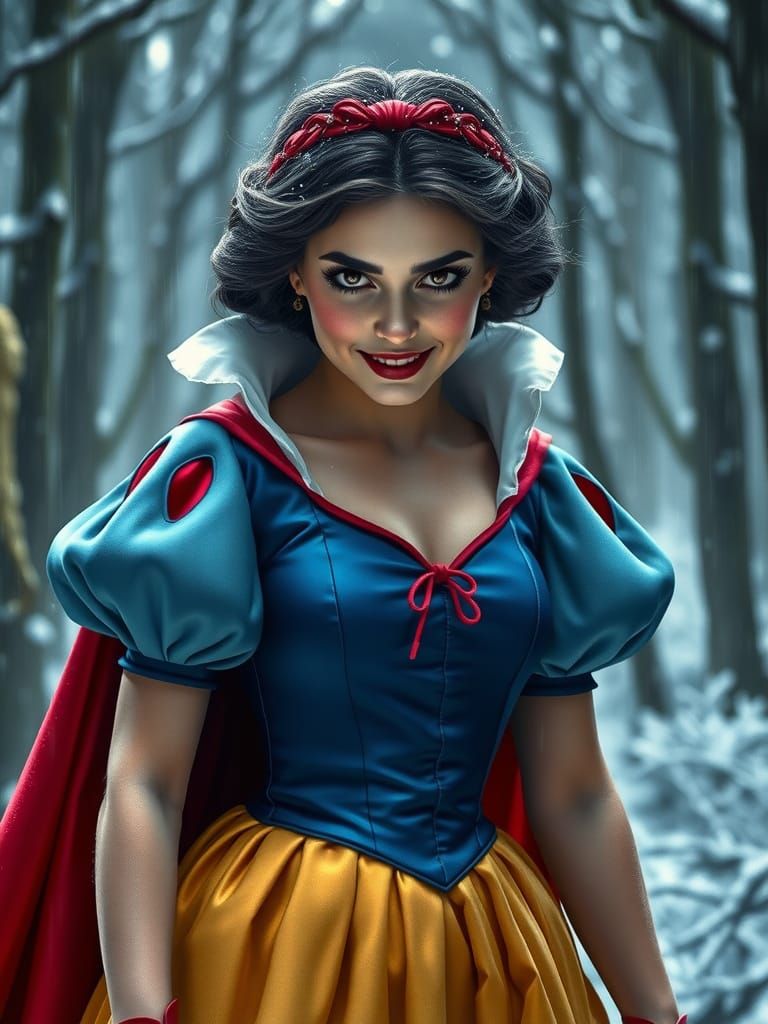 Snow White's Evil Grin in Disney Style