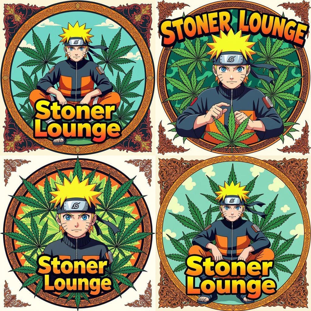 Naruto Shippuden Stoner Lounge Cartoon Graphic