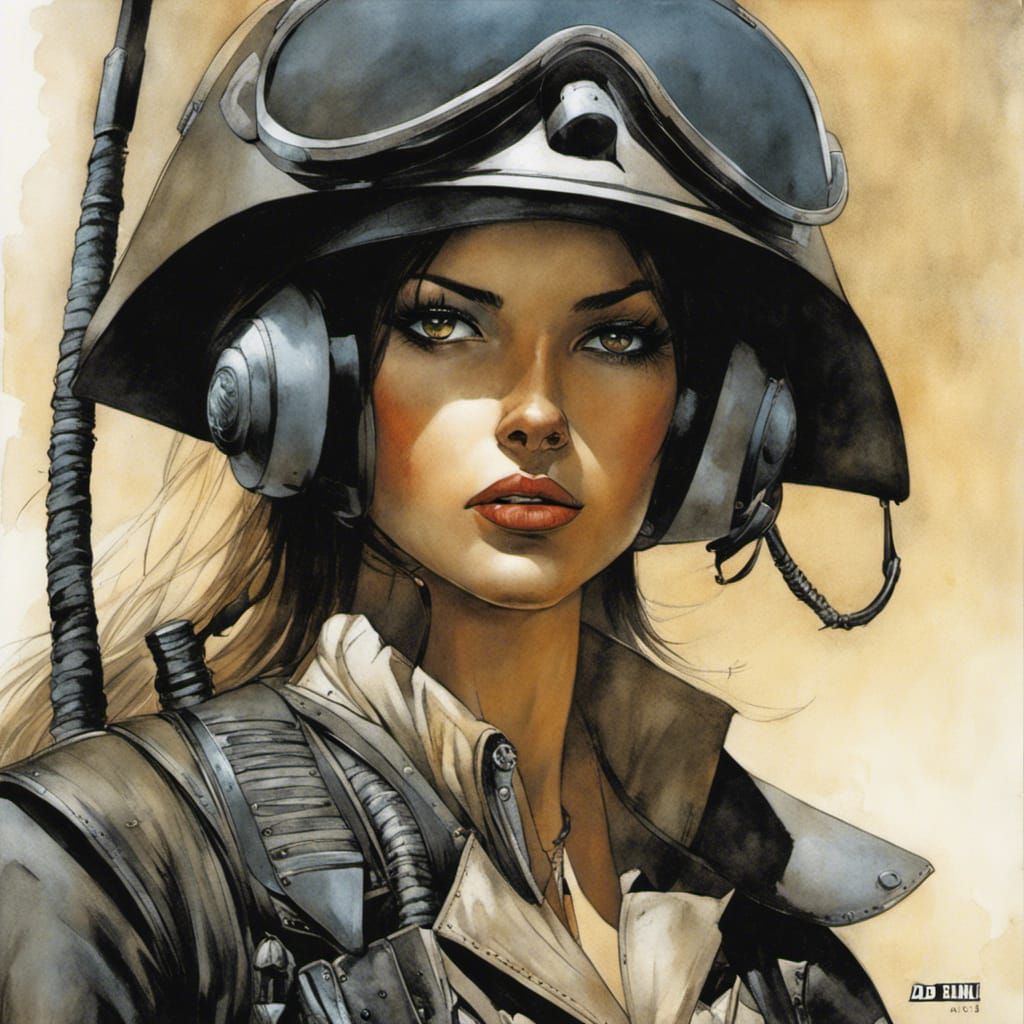 Girl in Comic Book Style