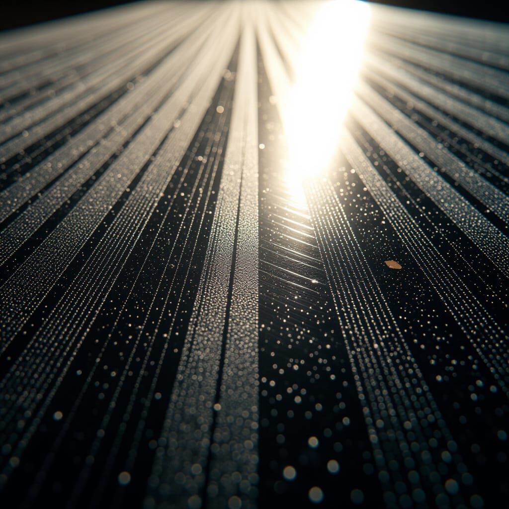 Macro Shot of Vinyl Record Grooves