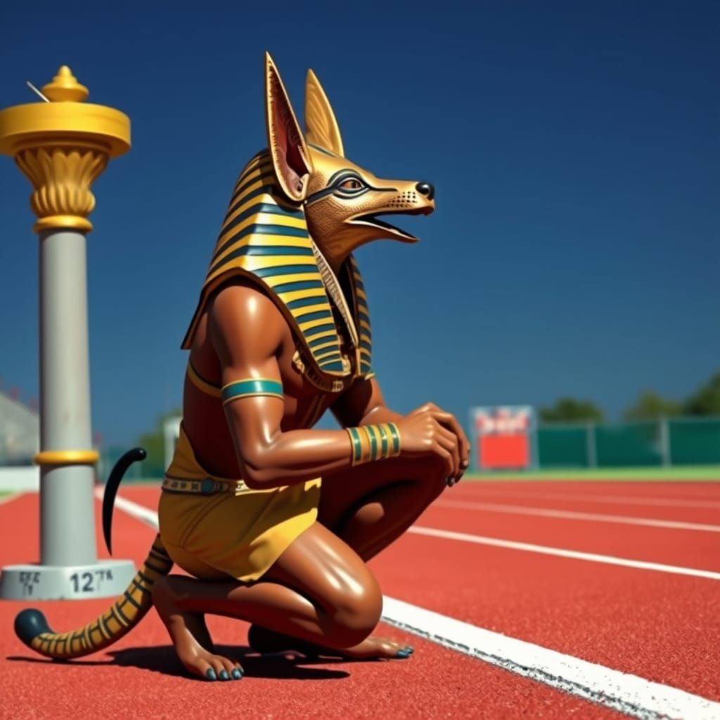 Egyptian God Set Ready to Sprint