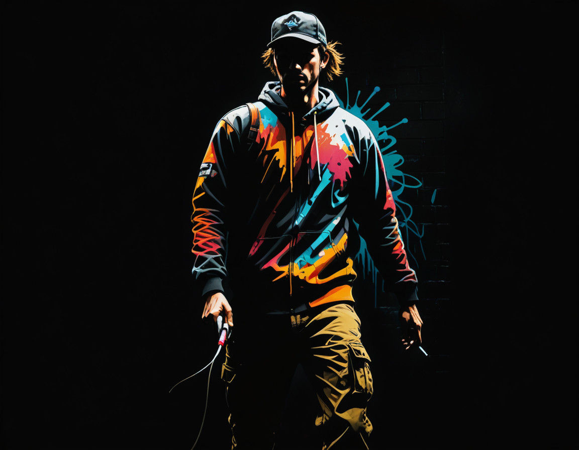 Vibrant Urban Masterpiece with Rebel Spirit