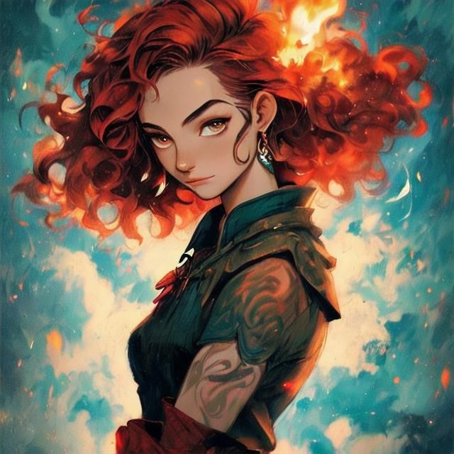 Avatar Fire Bender in Painted Style