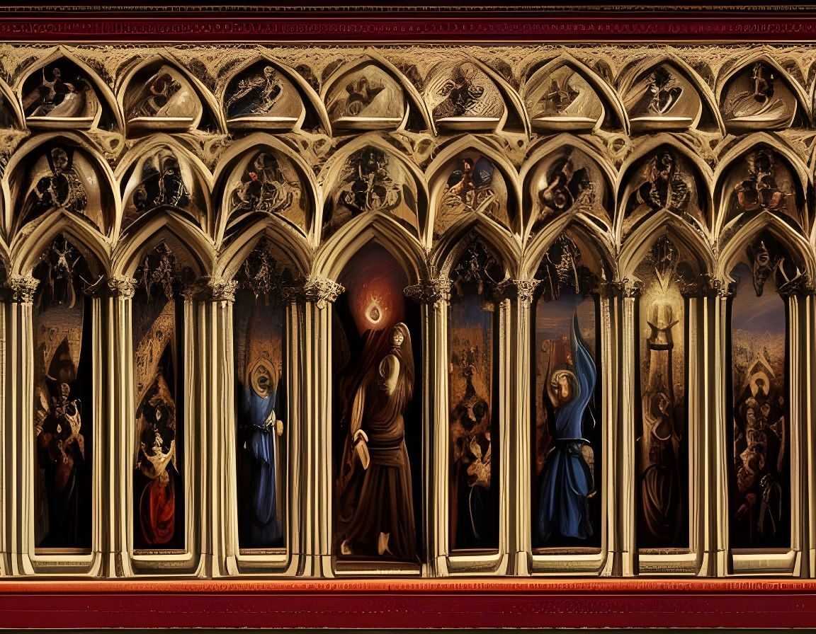 Gregorian Calendar Portrait in Gothic Style