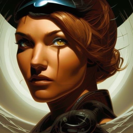 Detailed Portrait in Comic Book Art Style