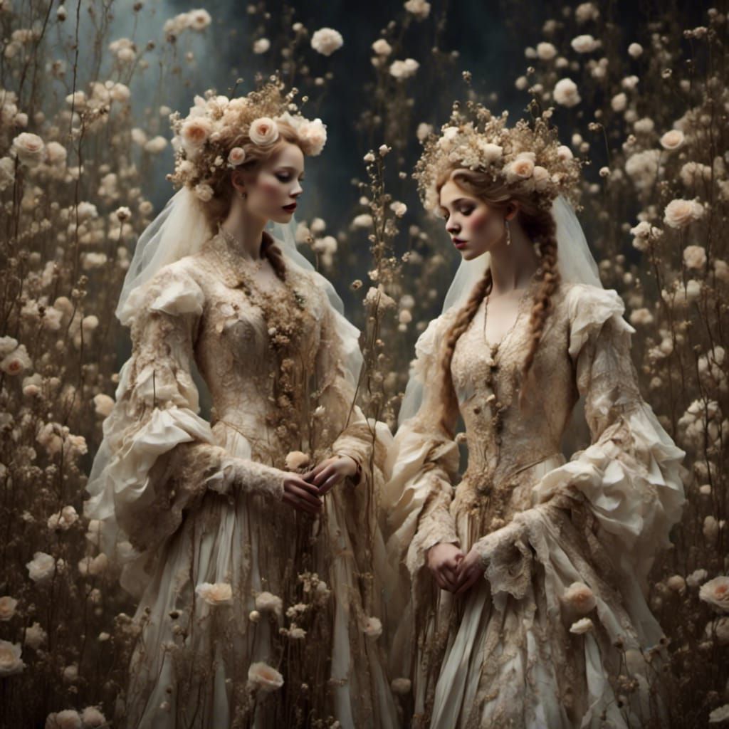 Dreamy Waterfalls in Brushed Charcoal Style