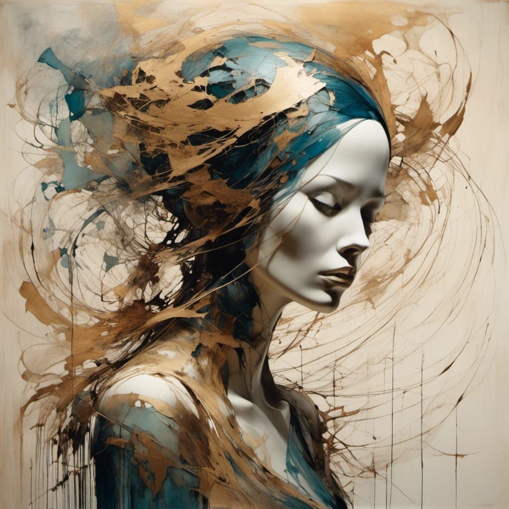 Opalescent Woman in Futuristic Seraglio